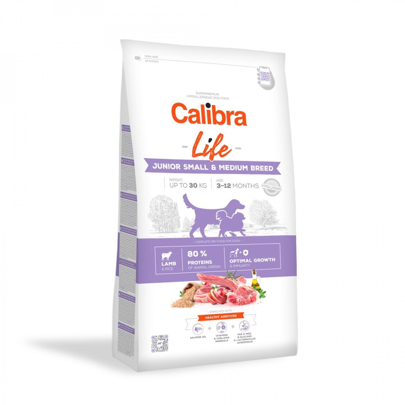 Calibra Dog Life Junior Small &Amp; Medium Breed Cordero para Perros Junior — 12 kg