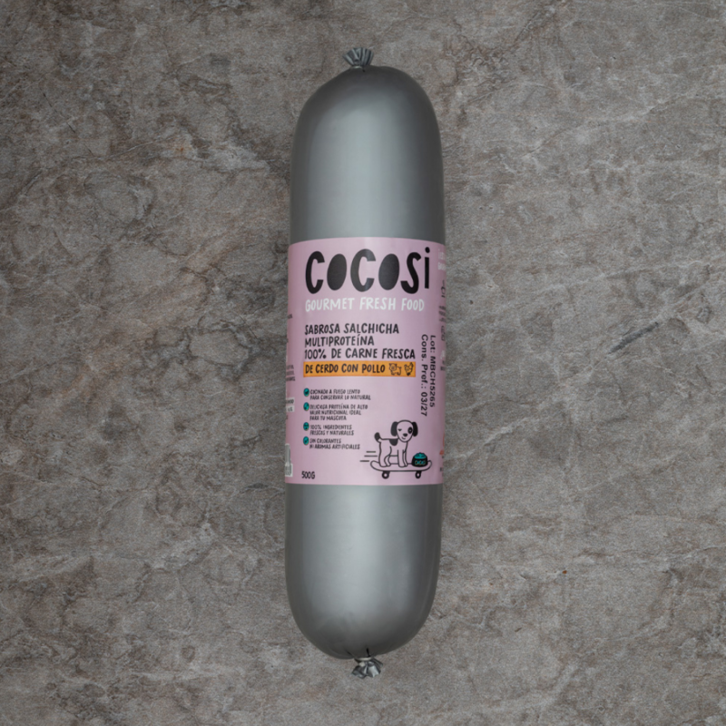 Cocosi Salchichas para Perros Sabor Cerdo con Pollo