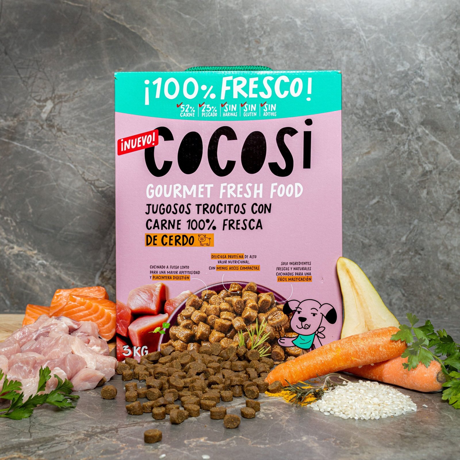 Cocosi Comida Fresca Natural para Perros Sabor Cerdo