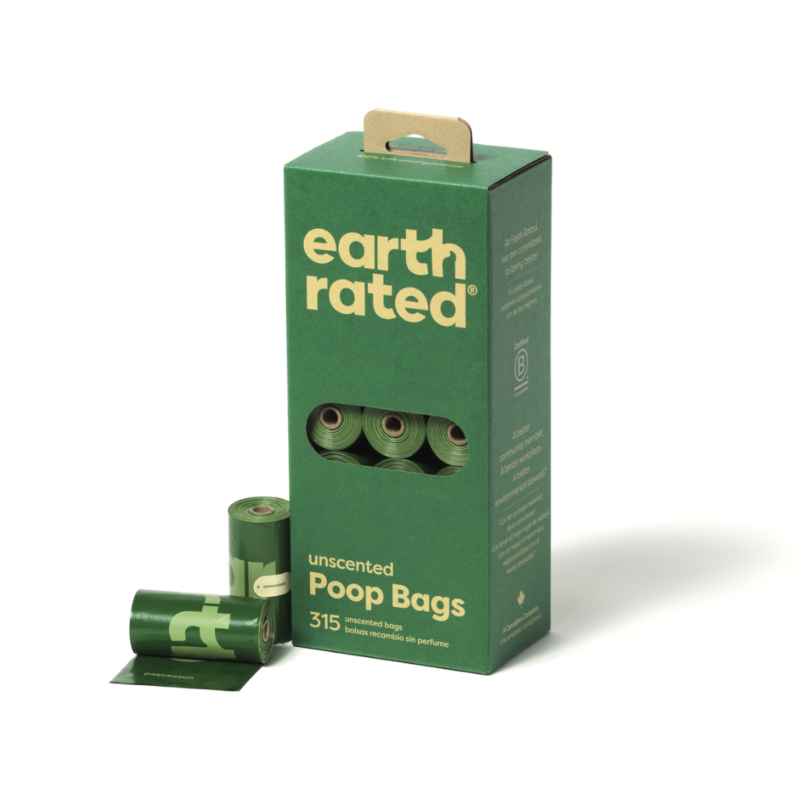 Earth Rated Bolsas Biodegradables Sin Perfume 315 Uds para Perros