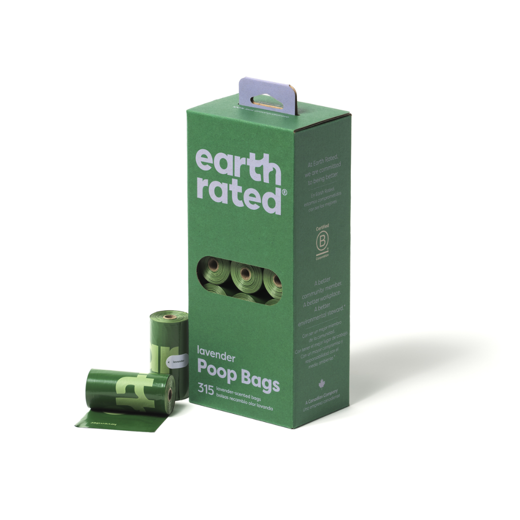 Earth Rated Bolsas Biodegradables Lavanda 315 Uds para Perros