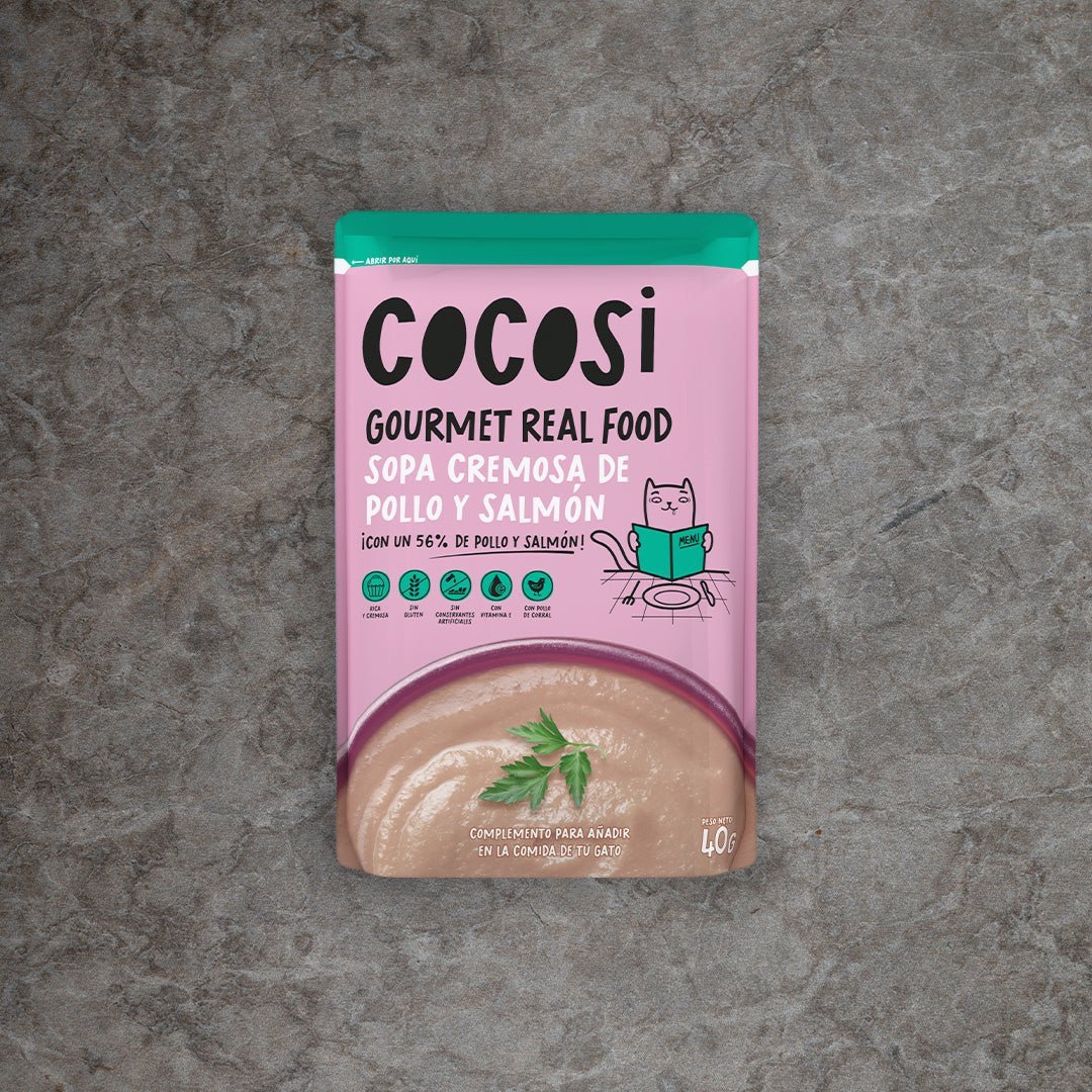 Cocosi Sopa Cremosa para Gato de Pollo y Salmón