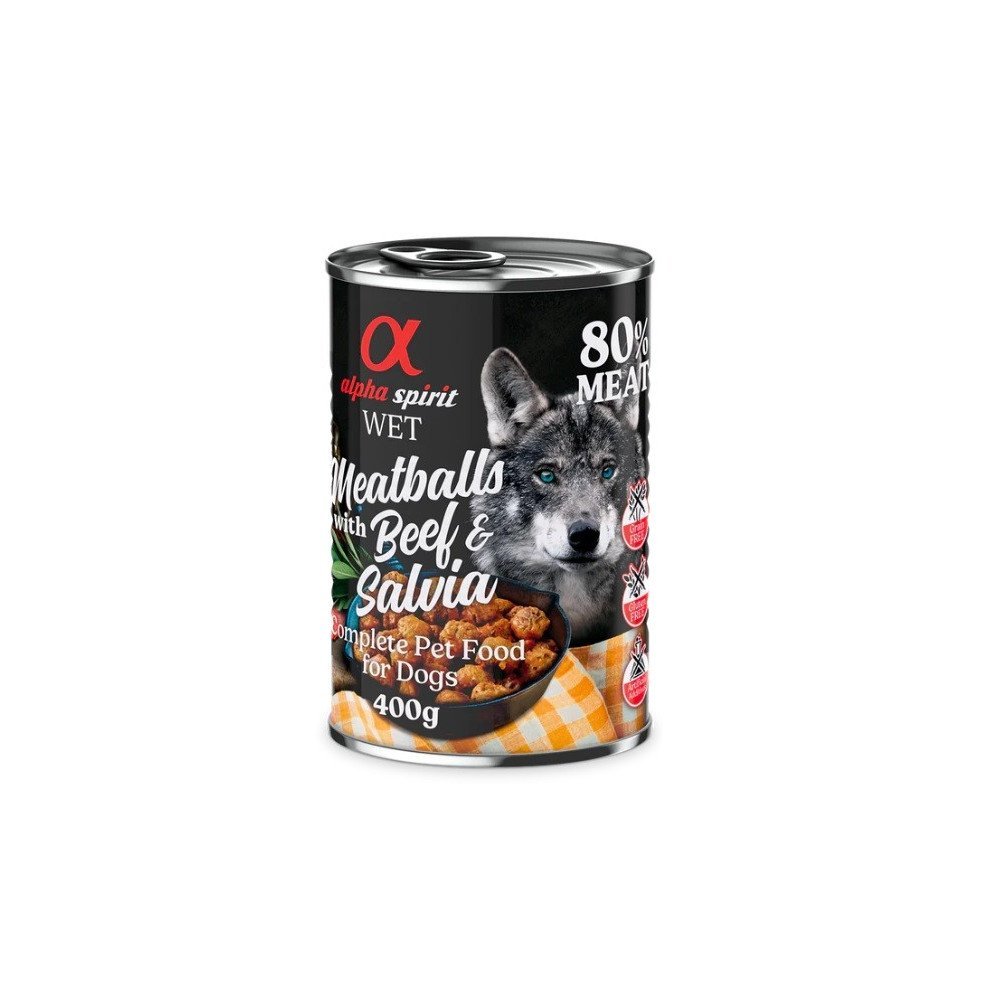Alpha Spirit Albóndigas Buey y Salvia para Perros