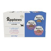 Applaws Tarrinas Gatos Adultos Multipack Selección de Pescado en Caldo 8×60 gr