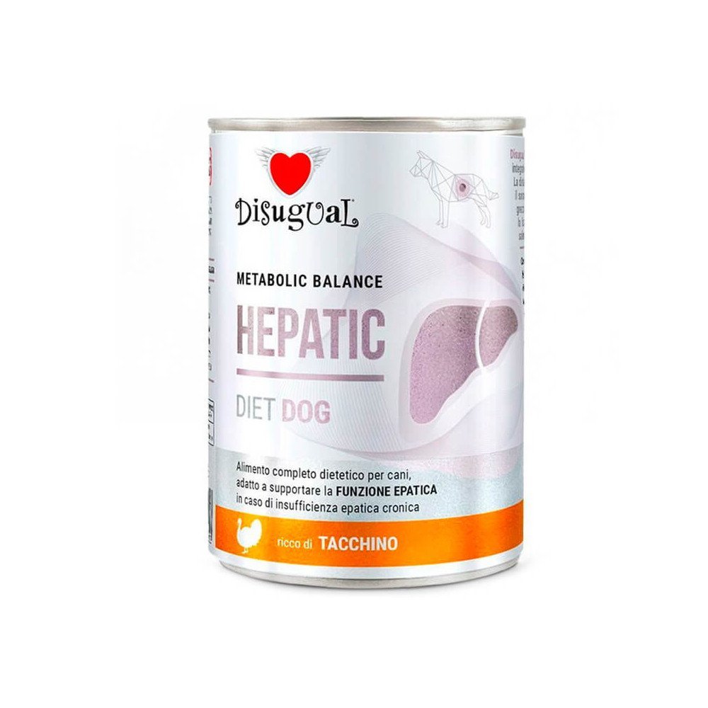 Disugual Diet Hepatic Pavo Lata para Perros