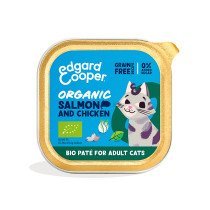 Edgard & Cooper Organic Adult Salmón y Pollo Ecológico Tarrina Gatos