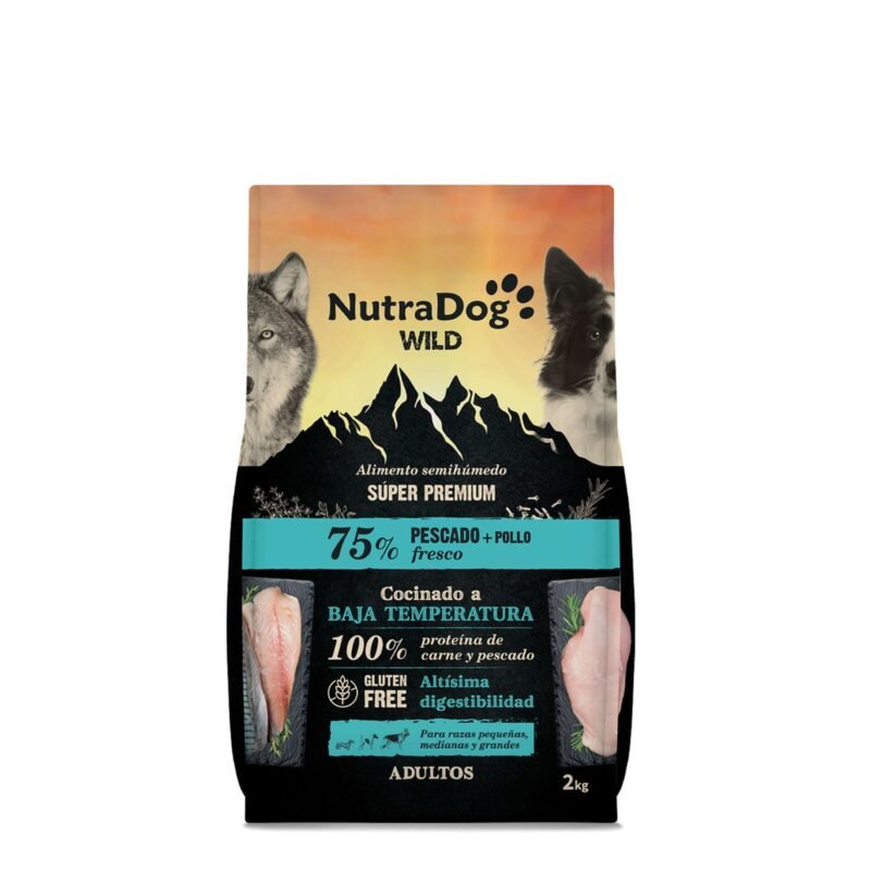 Nutradog Wild Semihúmedo Adulto 75% Pescado y Pollo