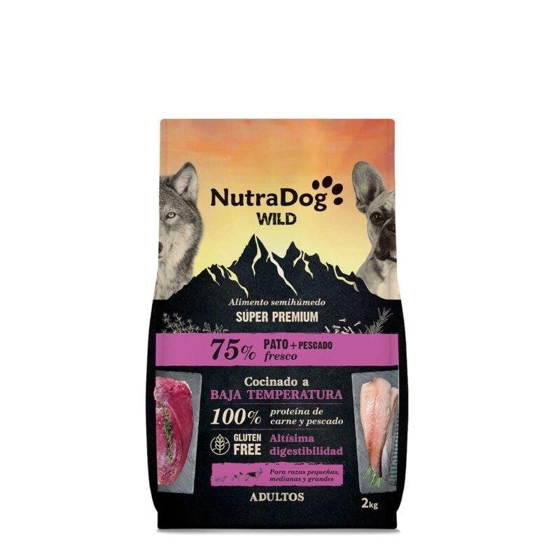 Nutradog Wild Semihúmedo Adulto 75% Pato y Pescado