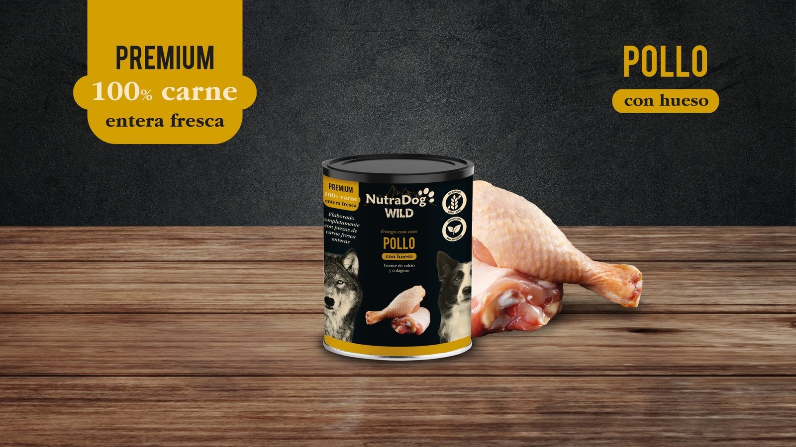 Nutradog Wild Premium – Lata de Pollo con Hueso