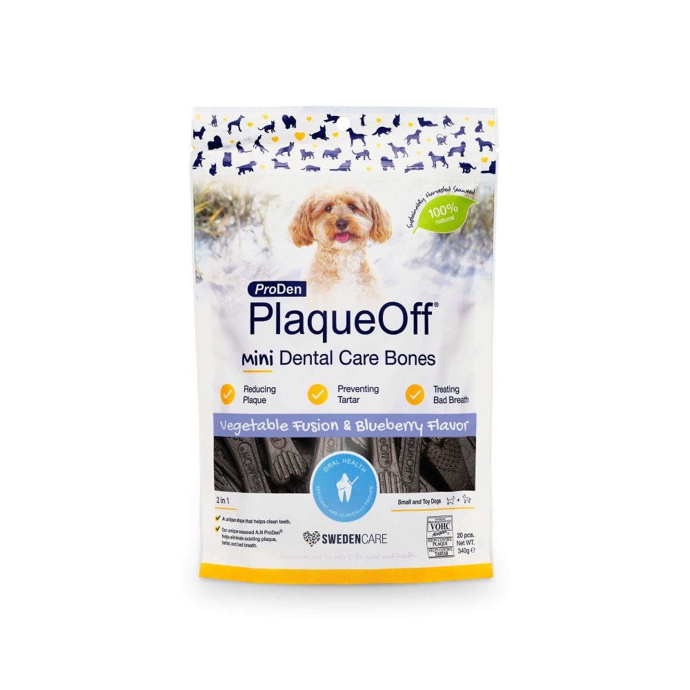 ProDen PlaqueOff Dental Care Bones Mini Arandanos para perros
