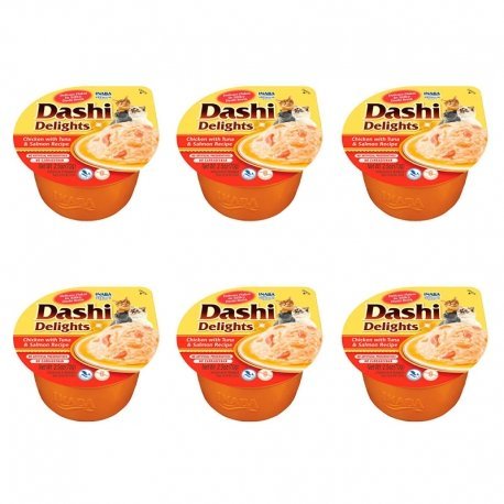 Churu Gato Dashi Delights Caldo de Pollo, Atún y Salmón 70 g