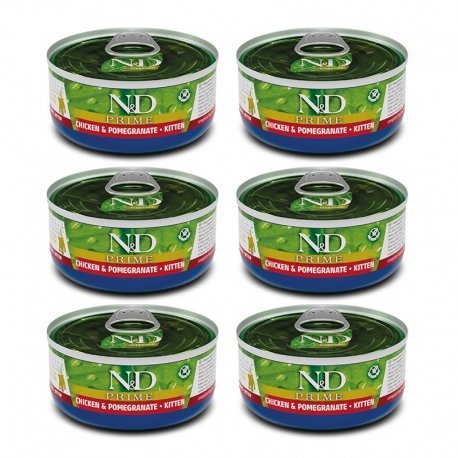 Farmina N&D Prime Kitten Pollo y Granada 6 x 70 g