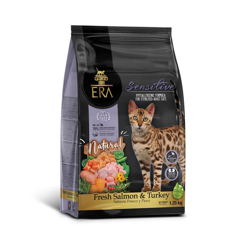 ERA Grain Free Salmón y Pavo Esterilizados Sensible pienso para gato
