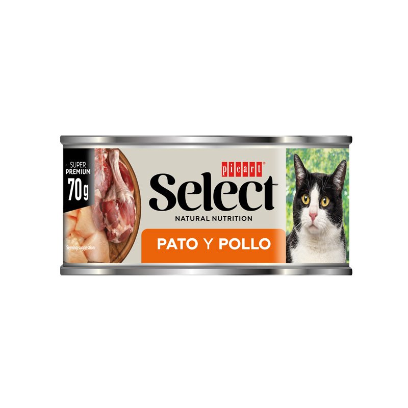 Picart Select Gato Pato y Pollo Lata 70 g