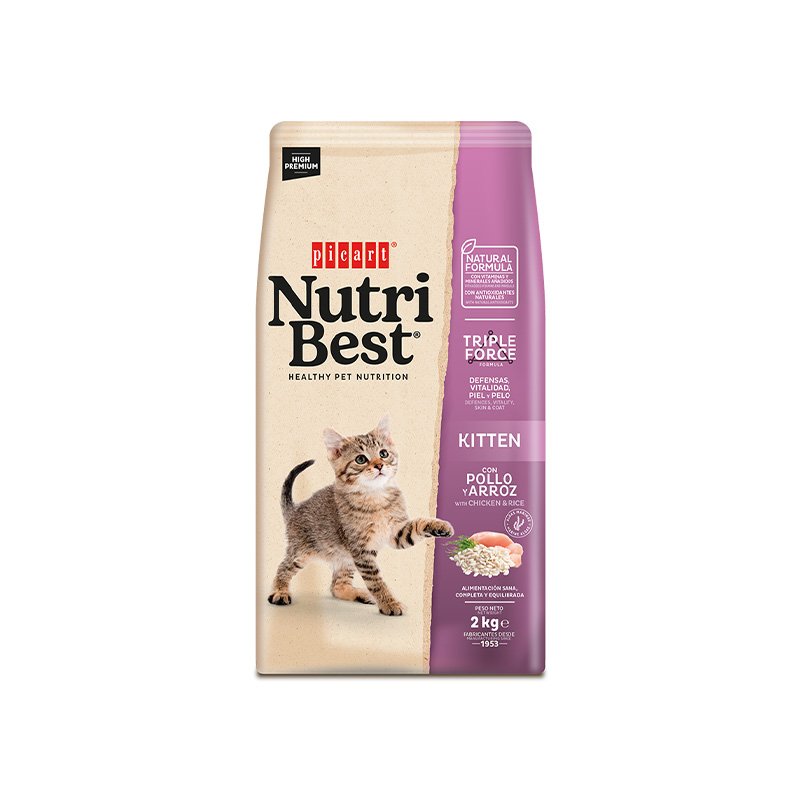 NutriBest Picart Cat Kitten Chicken & Rice 8 kg