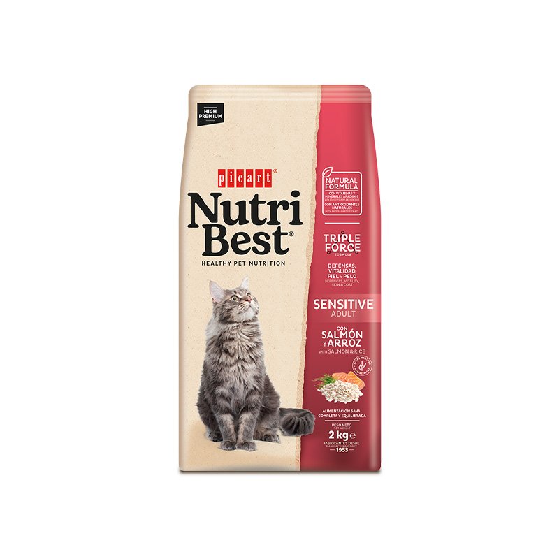 NutriBest Picart Cat Sensitive Salmon & Rice 8 kg